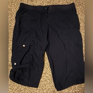Womens Cargo Pants Style & Company Size 16W Navy Blue